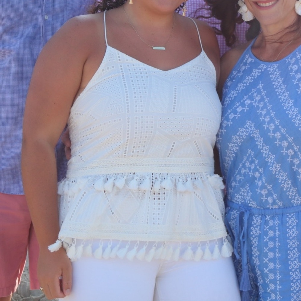 White Detailed Top